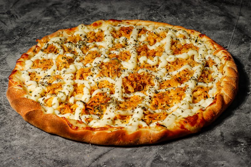 Classic Margherita thin crust pizza fresh basil